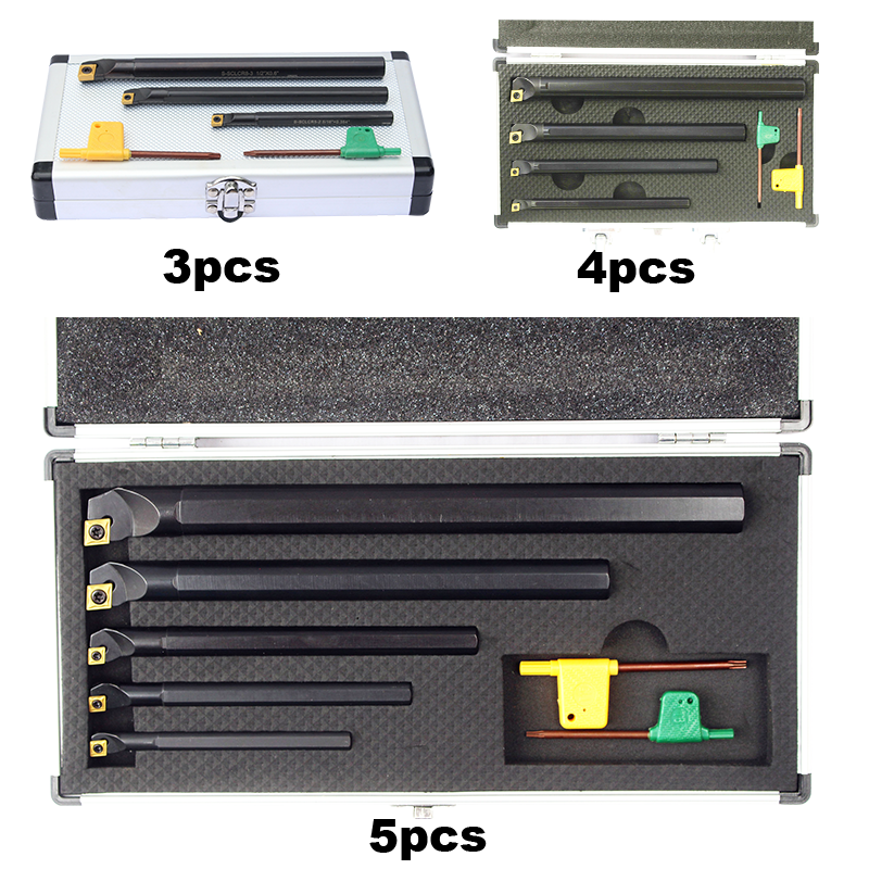 Indexable Carbide Borin Bar Set (S-STFCR, Kr=90&deg;)