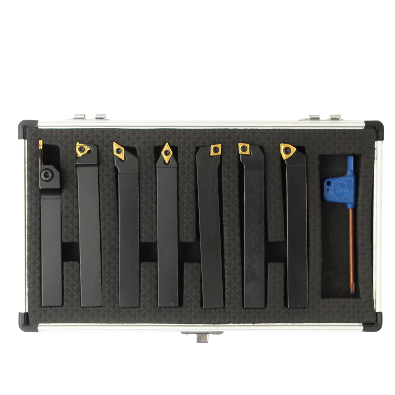 New 7PCS Indexable Carbide Turning Tool Set